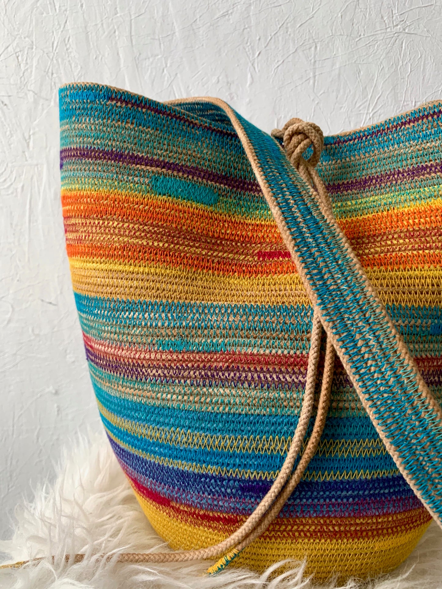 rope basket backpack