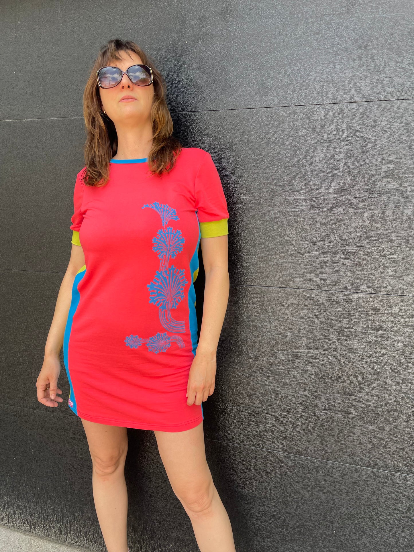 Flamingo Racer Mini-Dress
