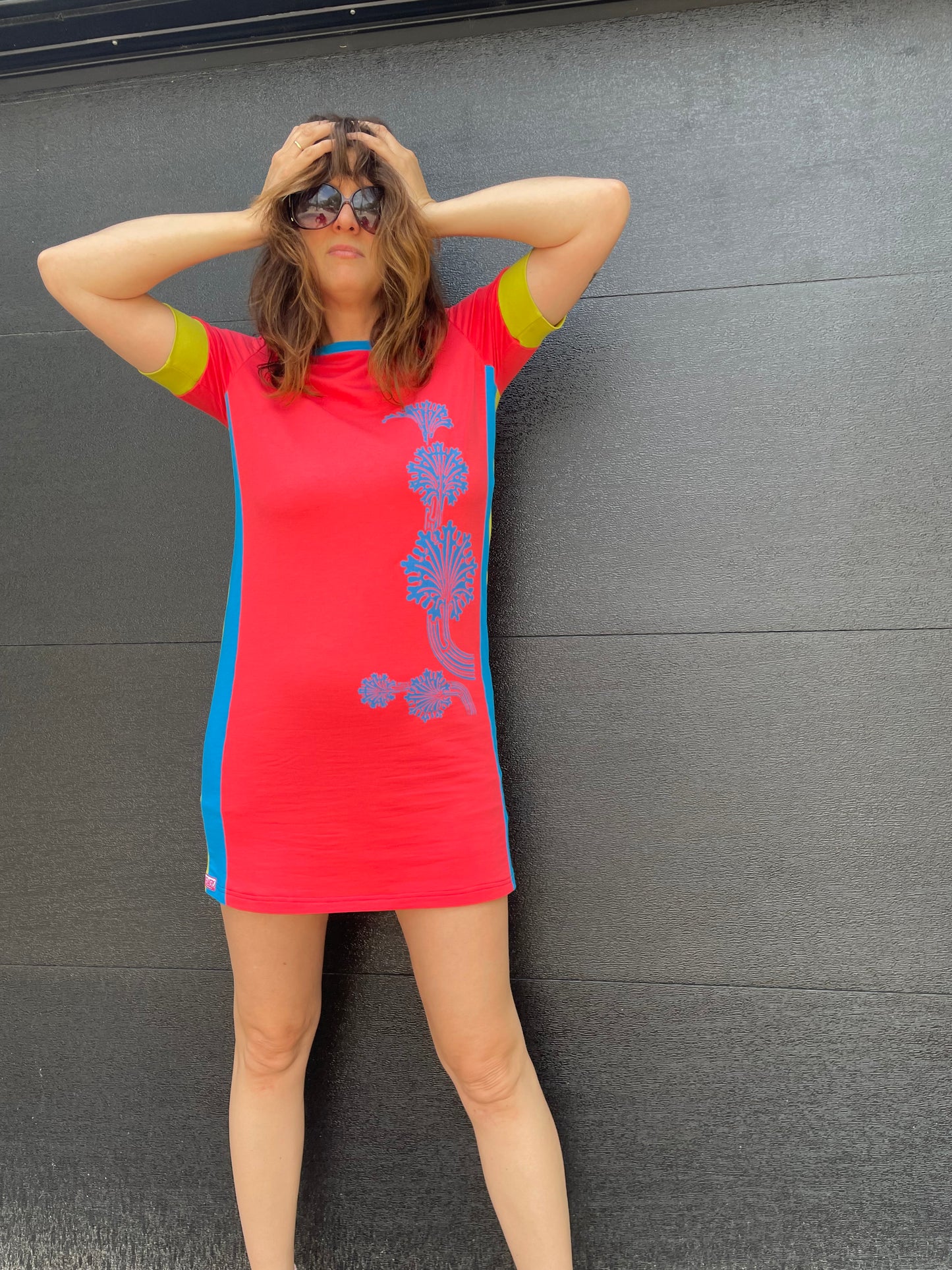 Flamingo Racer Mini-Dress