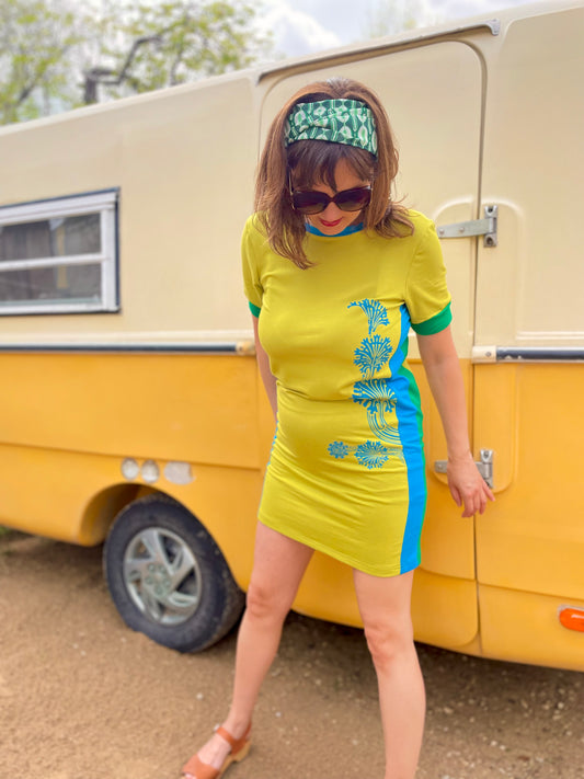 Chartreuse Special Mini-Dress