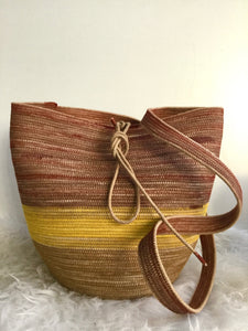 naturally dyed rope basket