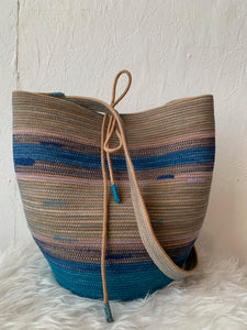 handmade naturally dyed rope basket