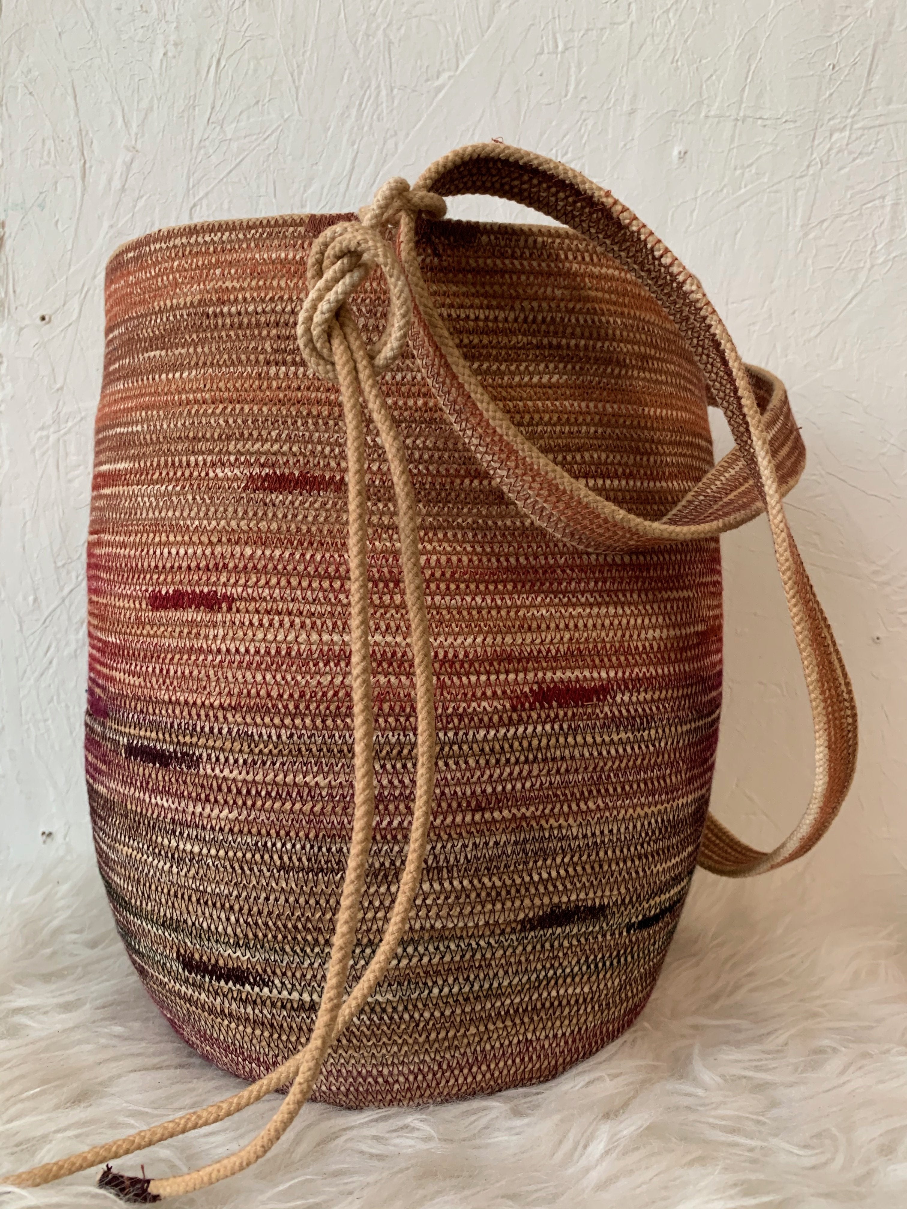 handmade cotton rope basket