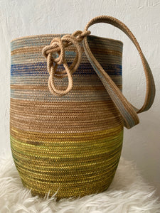 naturally dyed handmade basket