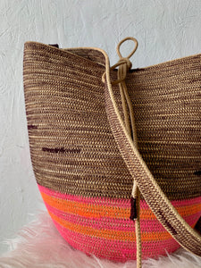 naturally dyed rope basket