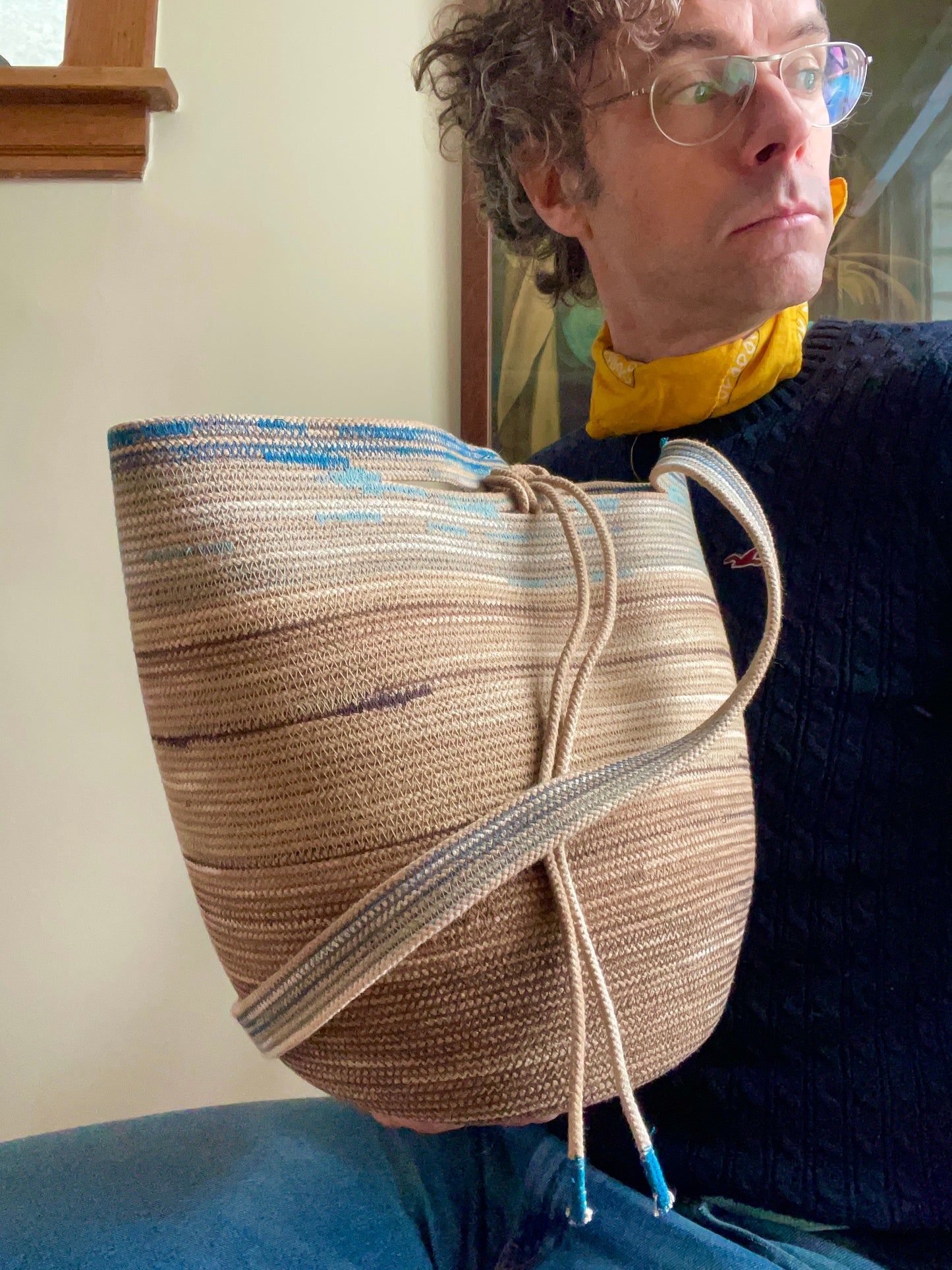 Subtle Robin Egg Foraging Basket