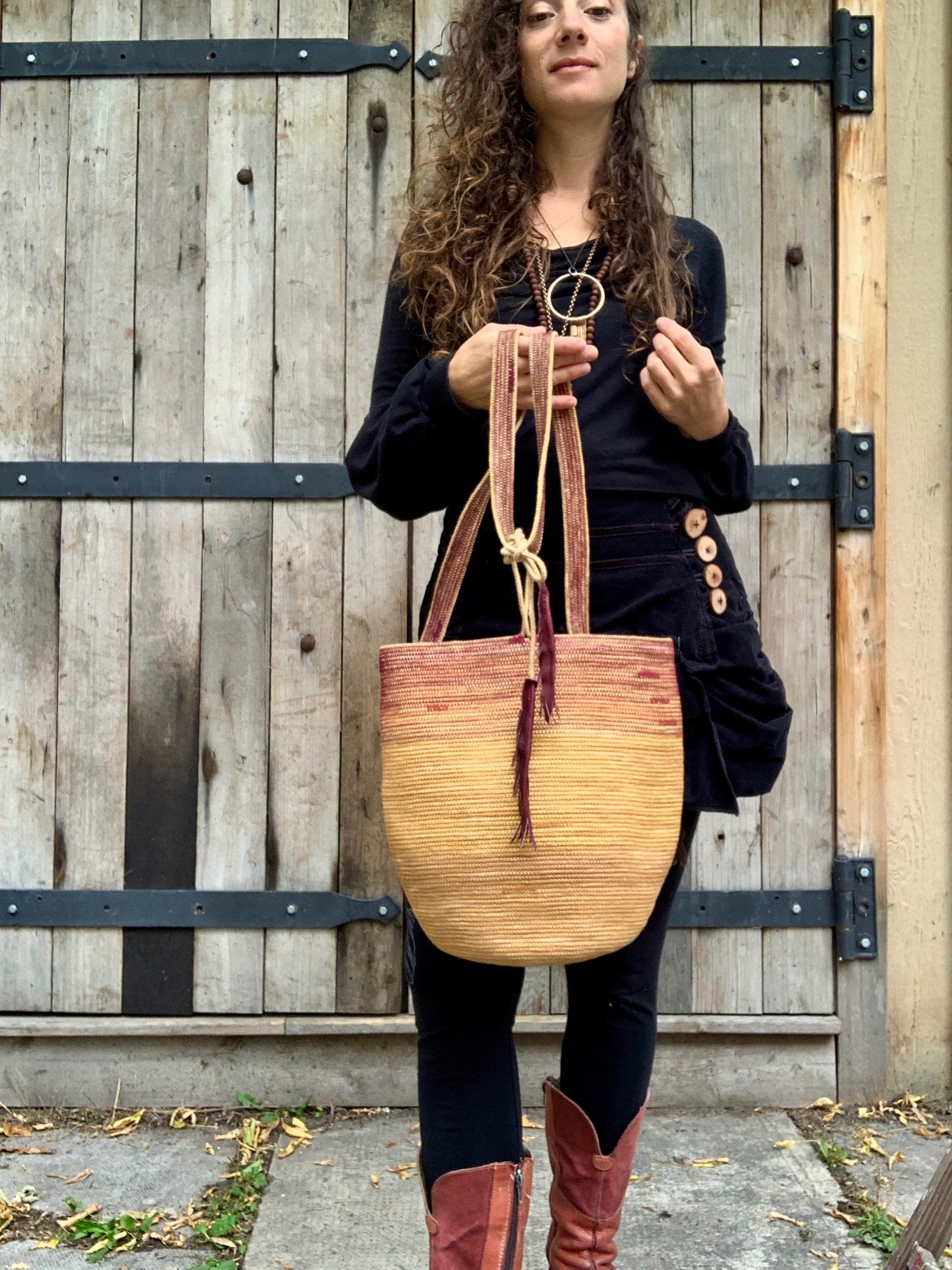 natural dye artisan basket
