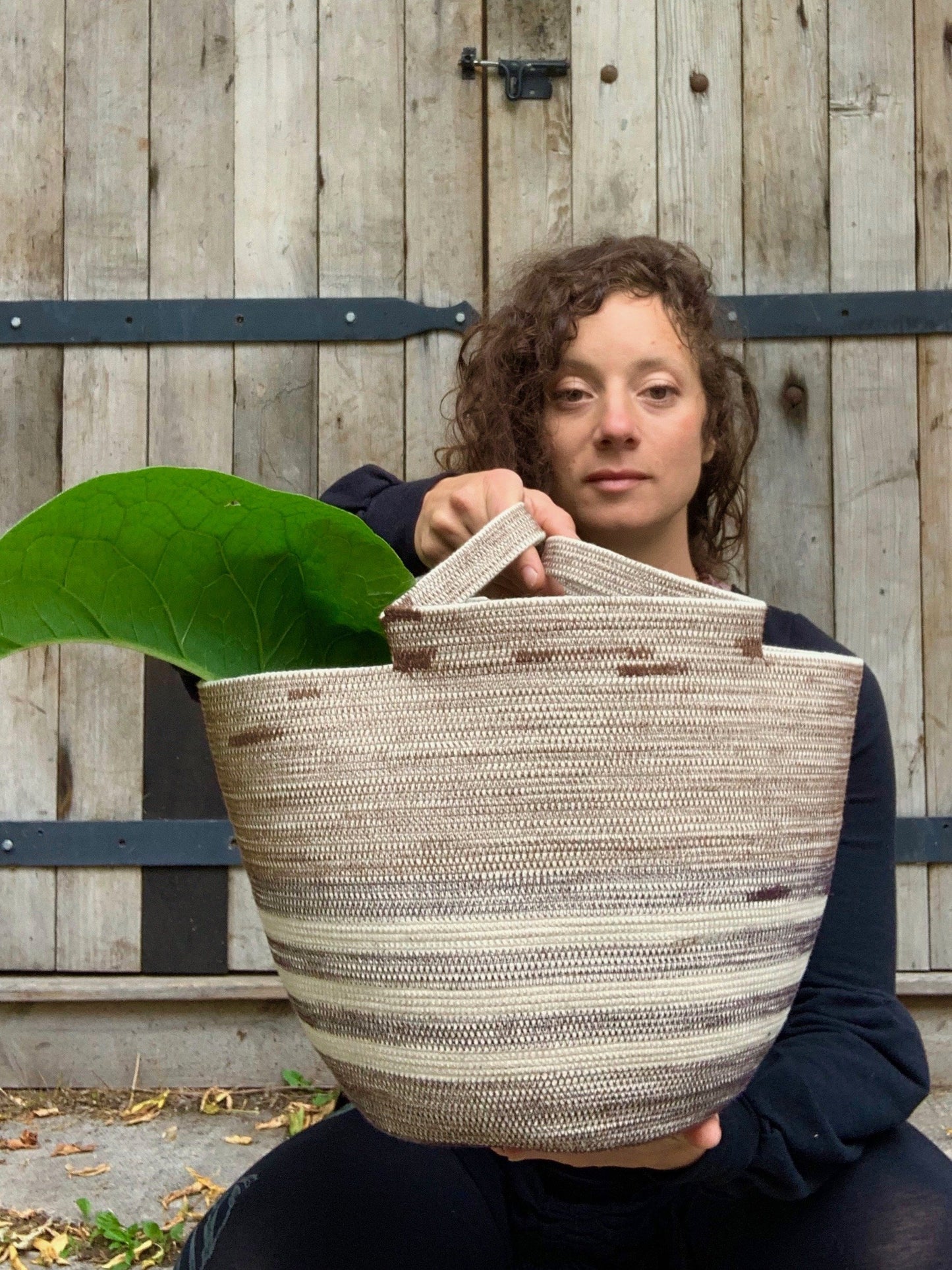 large market rope basket